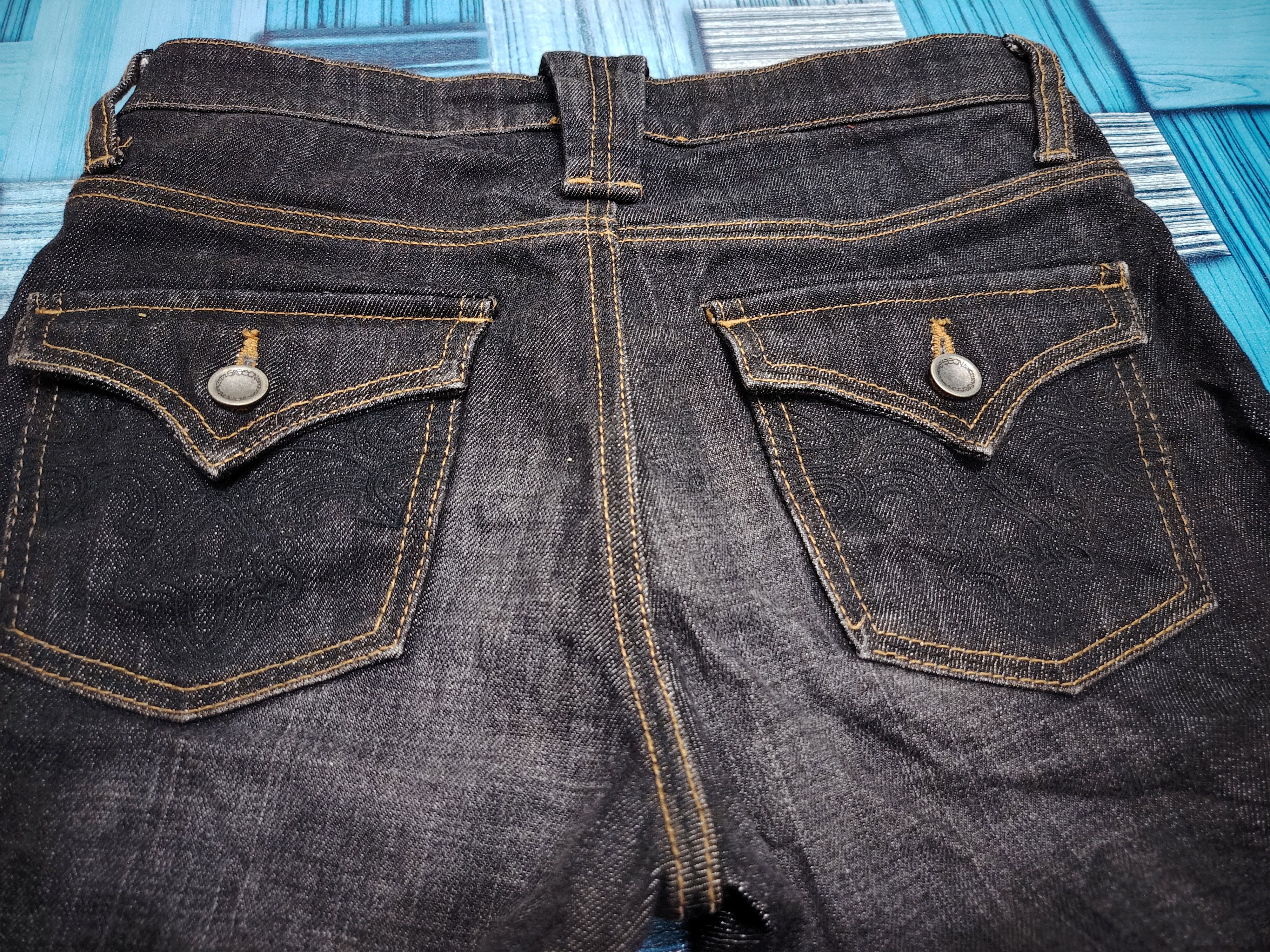 If Six Was Nine × Japanese Brand Japanese Sasson Black Flared Jeans Tribal embroidery Pocket Size US 27 - 14 Thumbnail