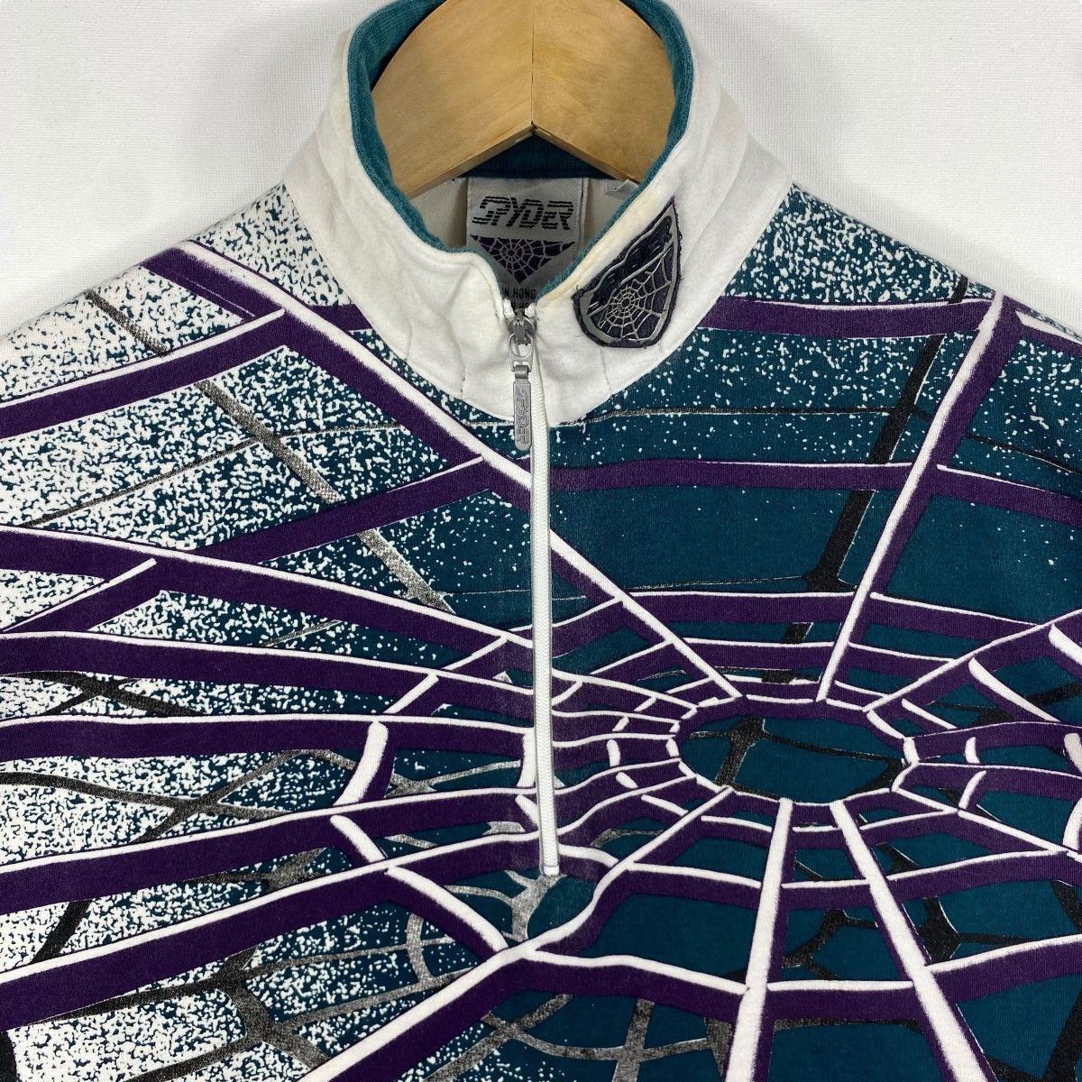 Spyder × Vintage Vintage 90's SPYDER Half-Zipper Long Sleeve Graphic Size US S / EU 44-46 / 1 - 2 Thumbnail