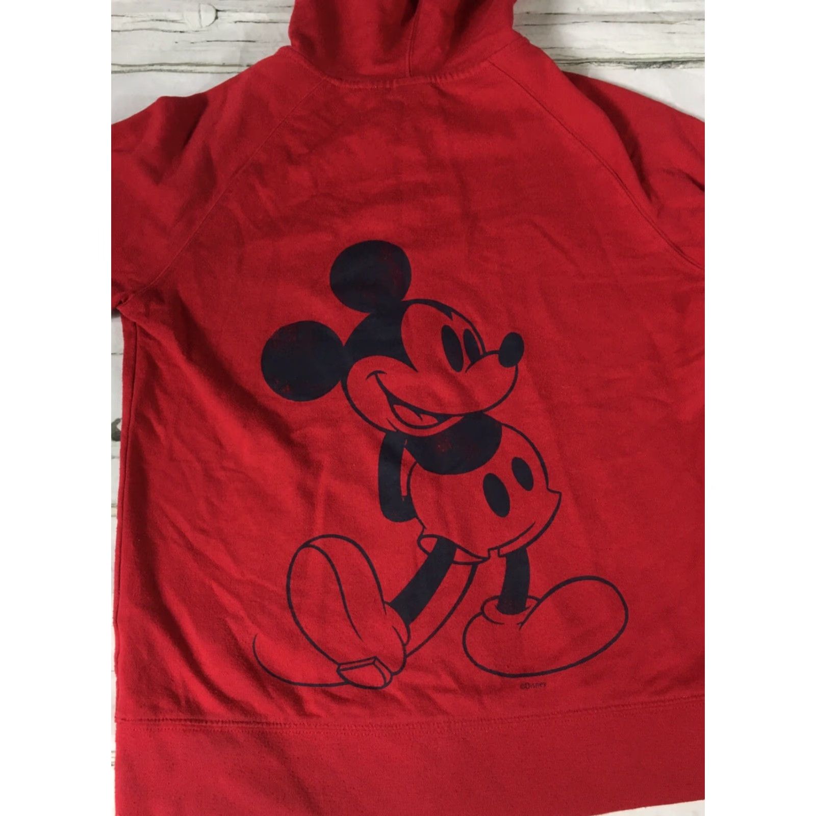 Disney VINTAGE Disney Mickey Mouse Juniors Hoodie Sweatshirt Sz L 11/13 Red Womens Mens Girls Boys EUC Size L / US 10 / IT 46 - 4 Thumbnail