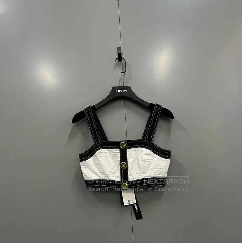 Balmain Balmain Summer White Cotton Sleeveless Crop Top . Size XXS / US 00 / IT 34 - 1 Thumbnail