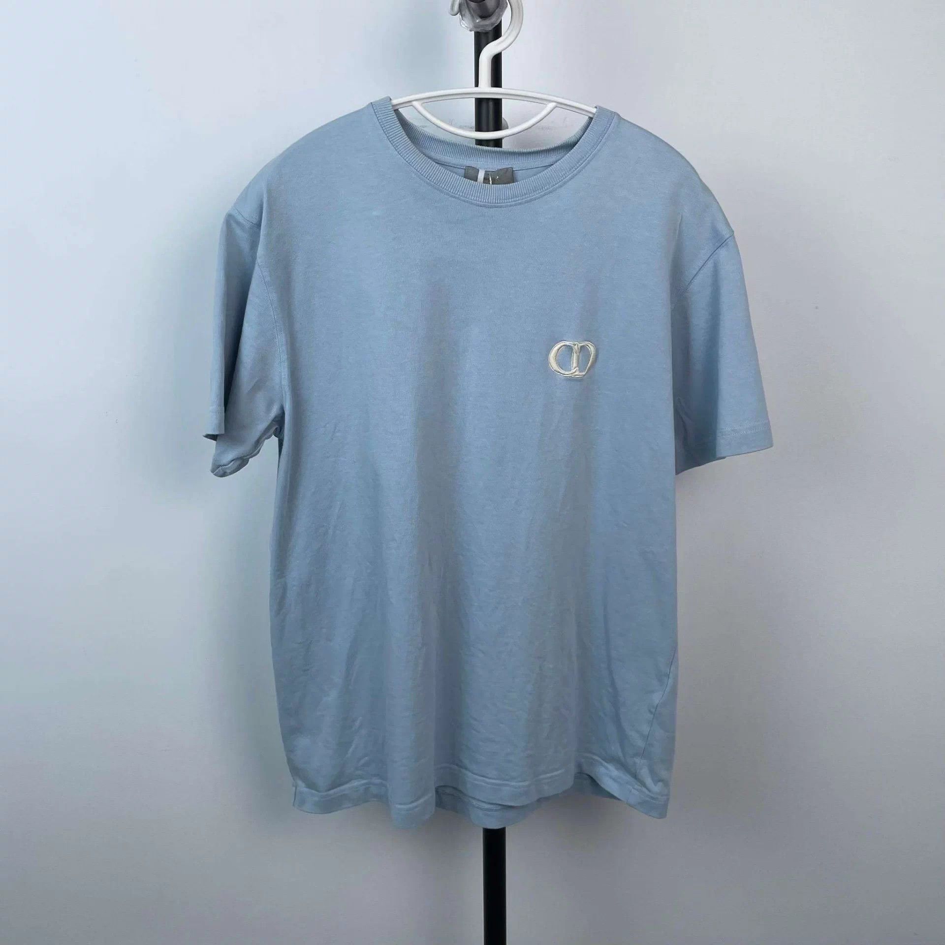 Dior Dior Cotton Tee L Gray Blue Grade A Tagless Size US L / EU 52-54 / 3 - 1 Thumbnail