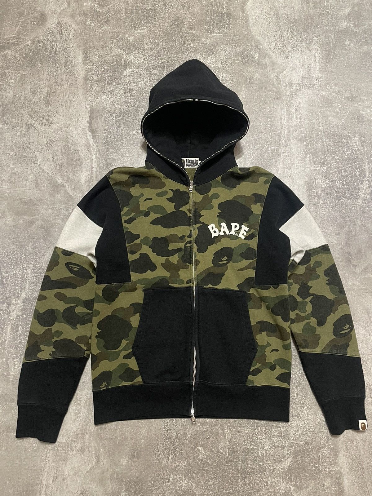 Bape 1st Camo Color Block Full Zip Hoodie Size US M / EU 48-50 / 2 - 1 Thumbnail