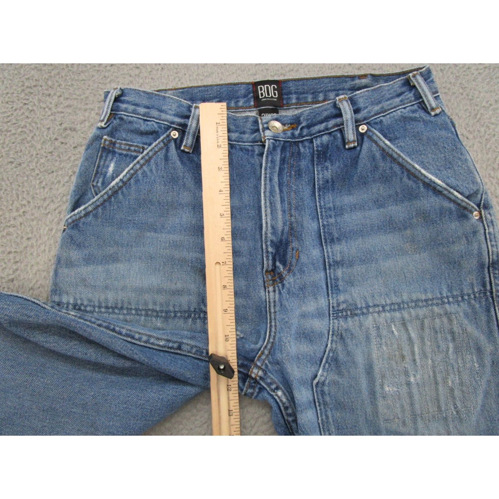 Bdg VINTAGE BDG Urban Outfitters Men’s Double Knee Distressed Denim Blue Jeans 31x32 SZ 31 32 Blue Distressed Jeans Mens Brown? Size US 31 - 7 Thumbnail