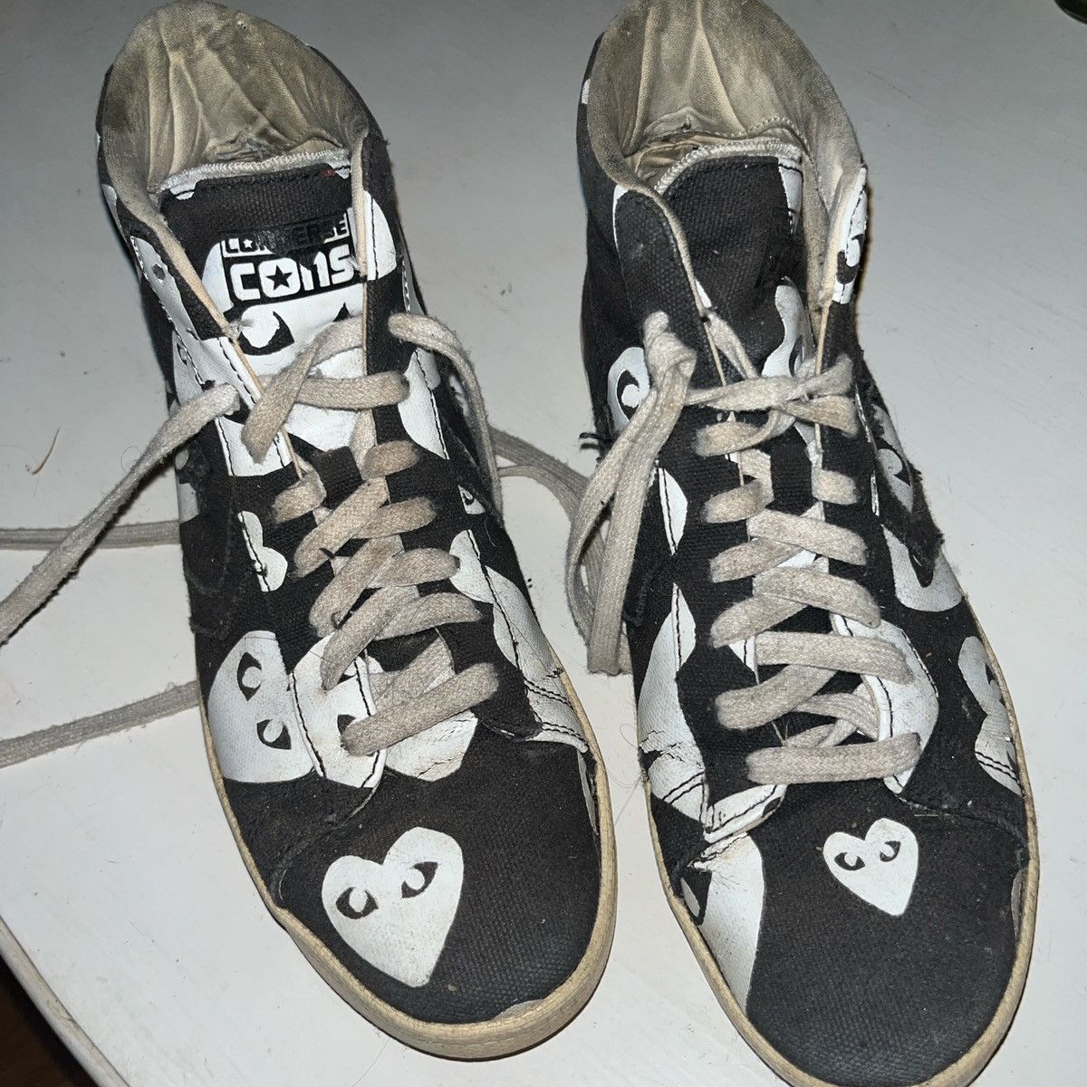 CDG black white hearts Comme Des Garçons Play shoes