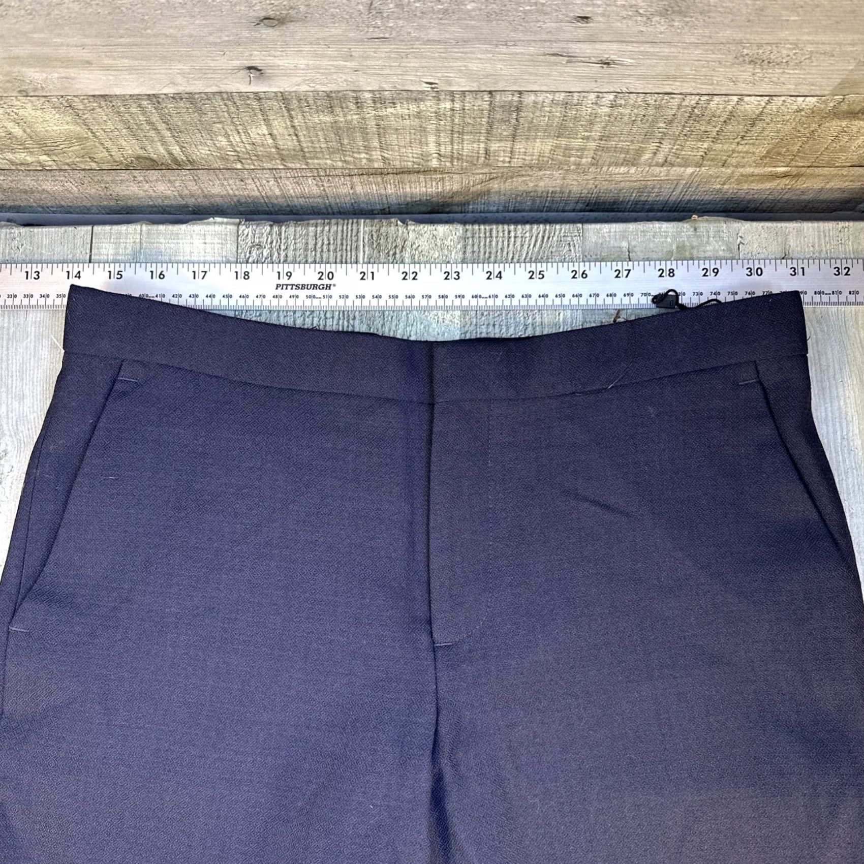 Express VINTAGE Men’s Express Slim Dress Pants 30 X 32 Deep Navy Blue Size US 30 / EU 46 - 2 Thumbnail