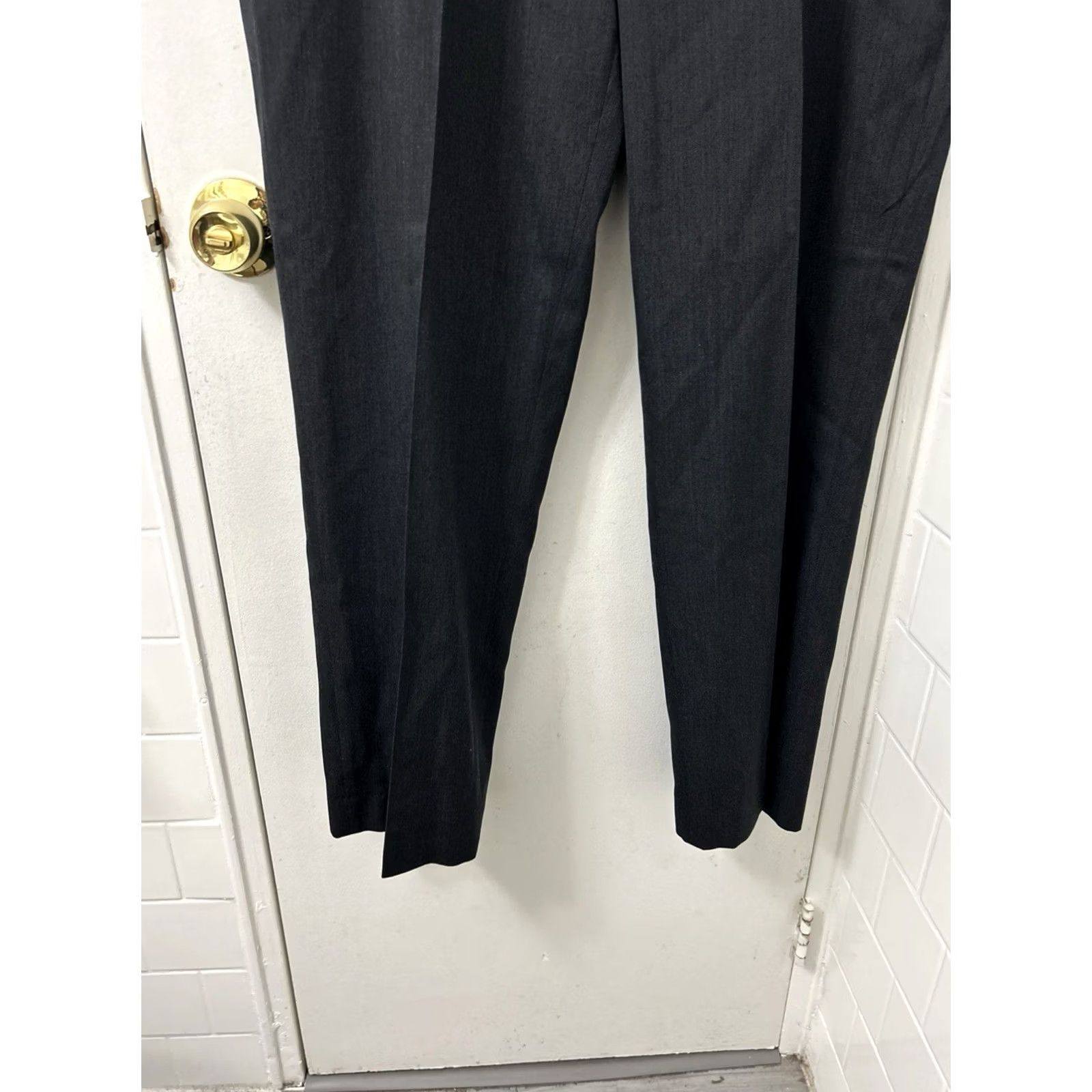 Brooks Brothers Brooks Brothers Dress Mens 37 Gray Madison Pants 37x31 Charcoal Wool Trousers Size US 37 - 3 Thumbnail