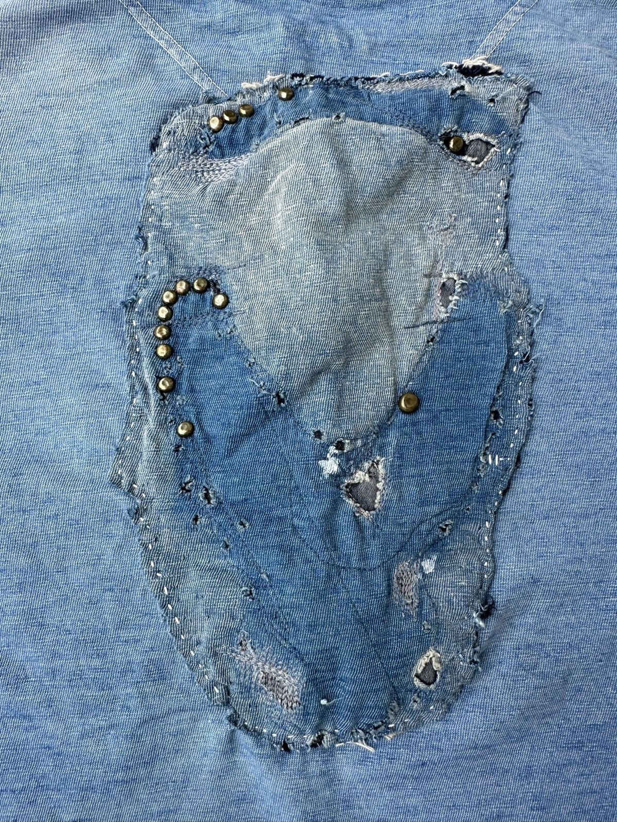 Kapital Kountry Kapital Indigo Henley Boro Concho pocket studded henley tee Size US M / EU 48-50 / 2 - 6 Thumbnail