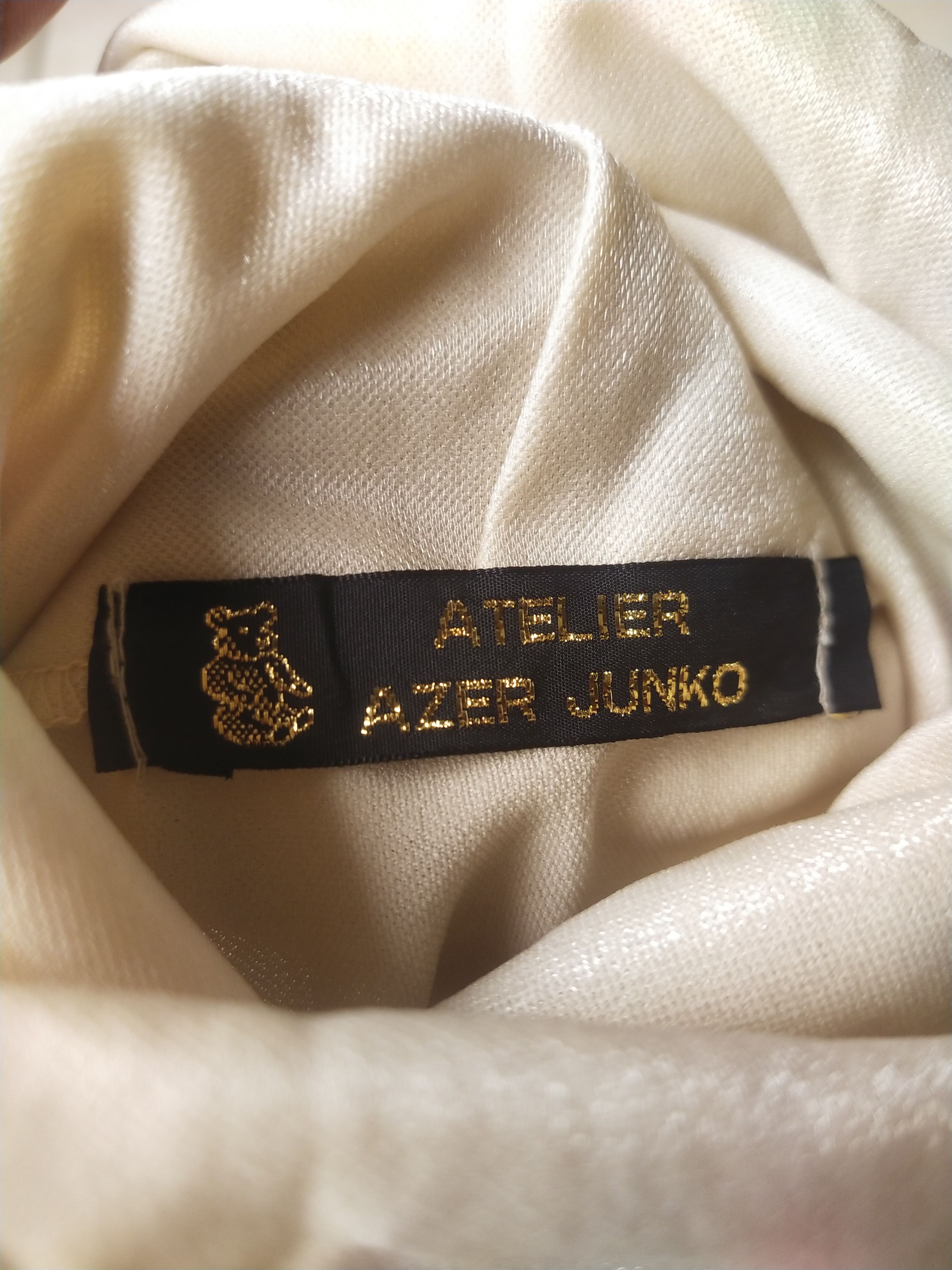 Vintage Vintage Atelier Azer Junko Trompe L'oeil Jewel Mock Neck Top Size L / US 10 / IT 46 - 4 Thumbnail