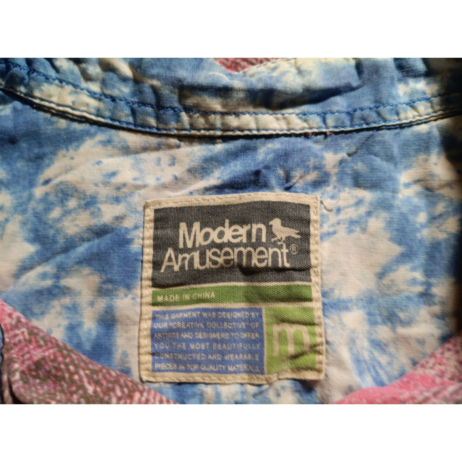 Modern Amusement Modern Amusement Men’s Geometric Pattern Button-Up Shirt M Size US M / EU 48-50 / 2 - 3 Thumbnail