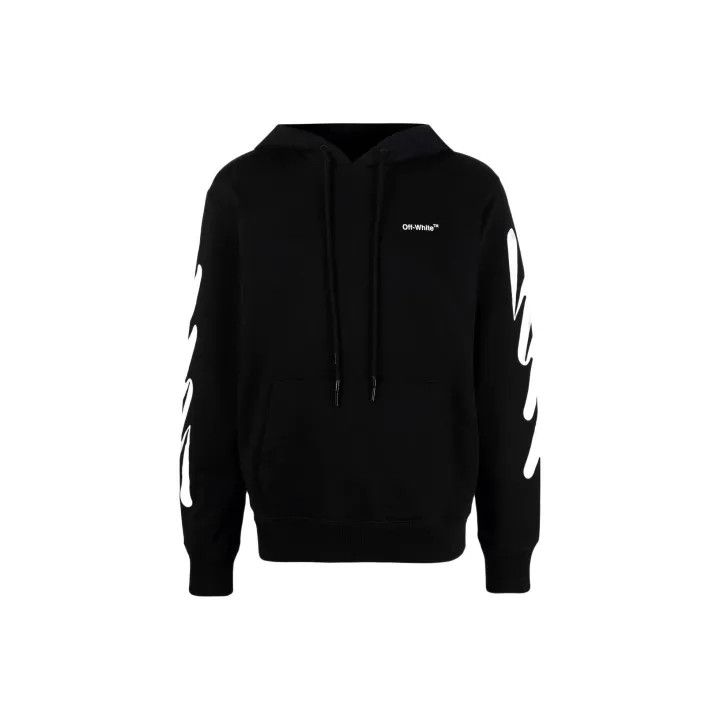Off-White Off-White Black Graphic Print Hoodie for Men 0079 Size US S / EU 44-46 / 1 - 1 Thumbnail