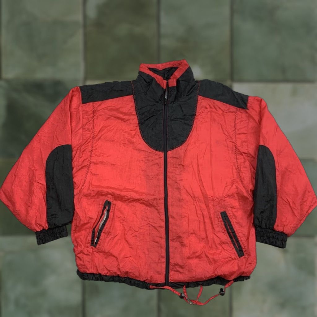 Vintage VINTAGE Active Stuff Windbreaker Jacket Adult Large Red 1980s Lightweight Men L Windbreaker Red 1980s Mens Size US L / EU 52-54 / 3 - 1 Thumbnail