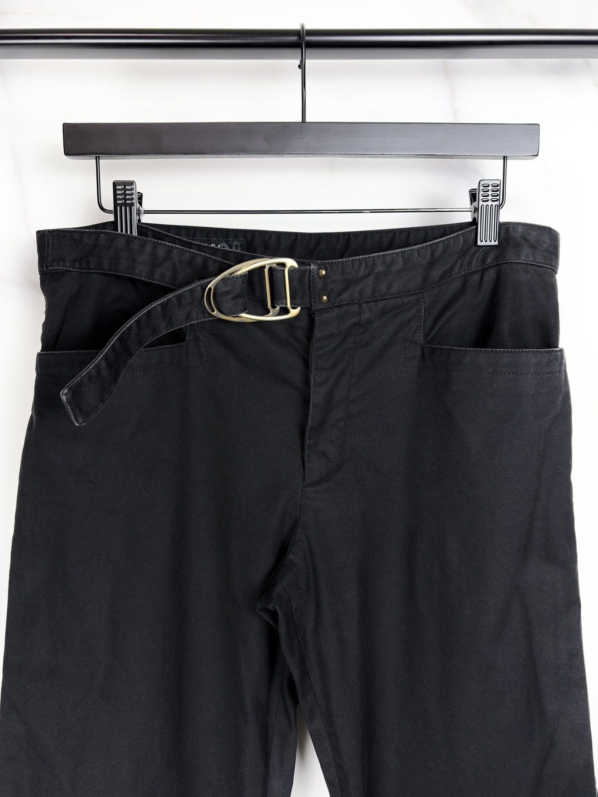 Gucci Gucci Tom Ford Vintage Gold Buckle Belted Trousers Pants Size US 30 / EU 46 - 3 Thumbnail