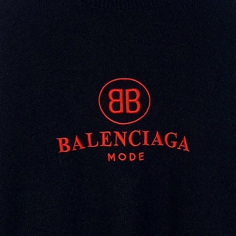 Balenciaga Balenciaga size 36 Black logo embroidered turtleneck long- Size US XS / EU 42 / 0 - 4 Thumbnail