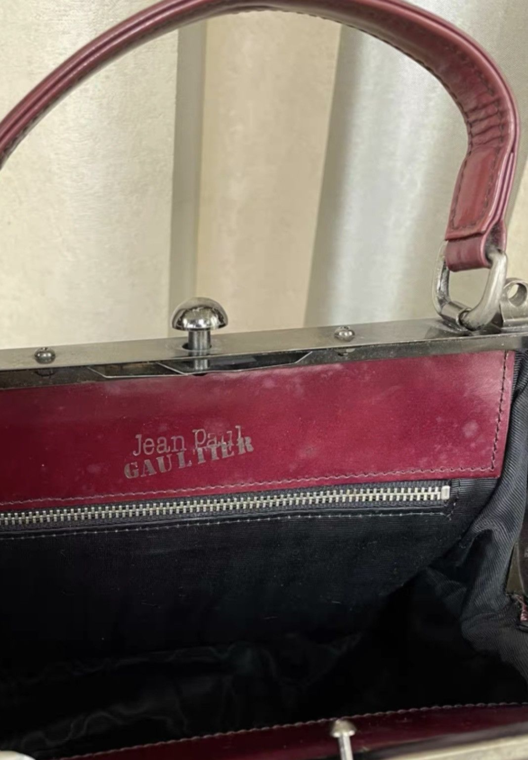 Jean Paul Gaultier Jean Paul Gaultier •jpg Vintage burgundy gunmetal bag Size ONE SIZE - 7 Thumbnail