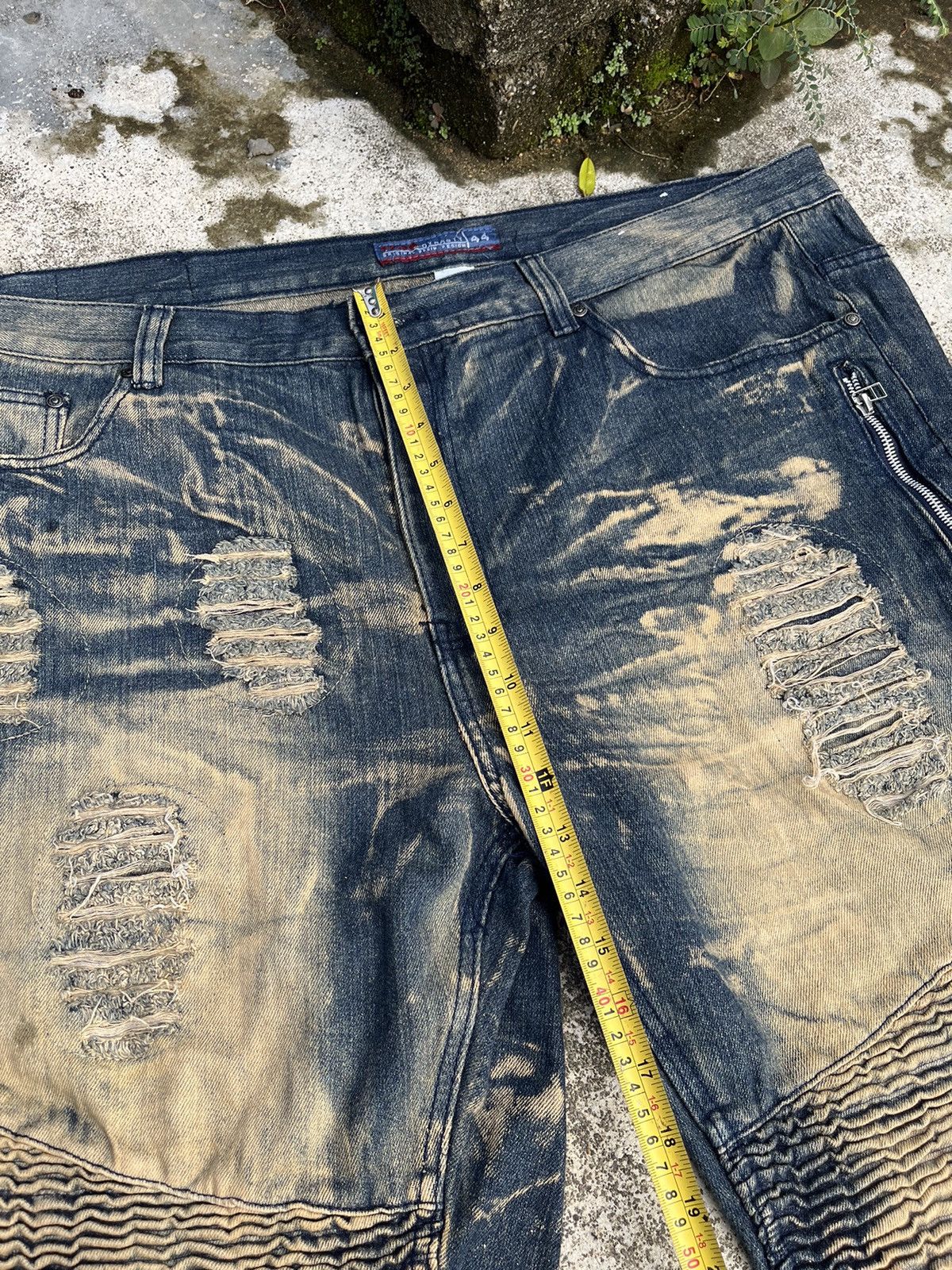 If Six Was Nine × Japanese Brand × Le Grande Bleu (L.G.B.) Baggy LGB Inspired Crazy Mudwash Denim Size US 38 / EU 54 - 13 Thumbnail
