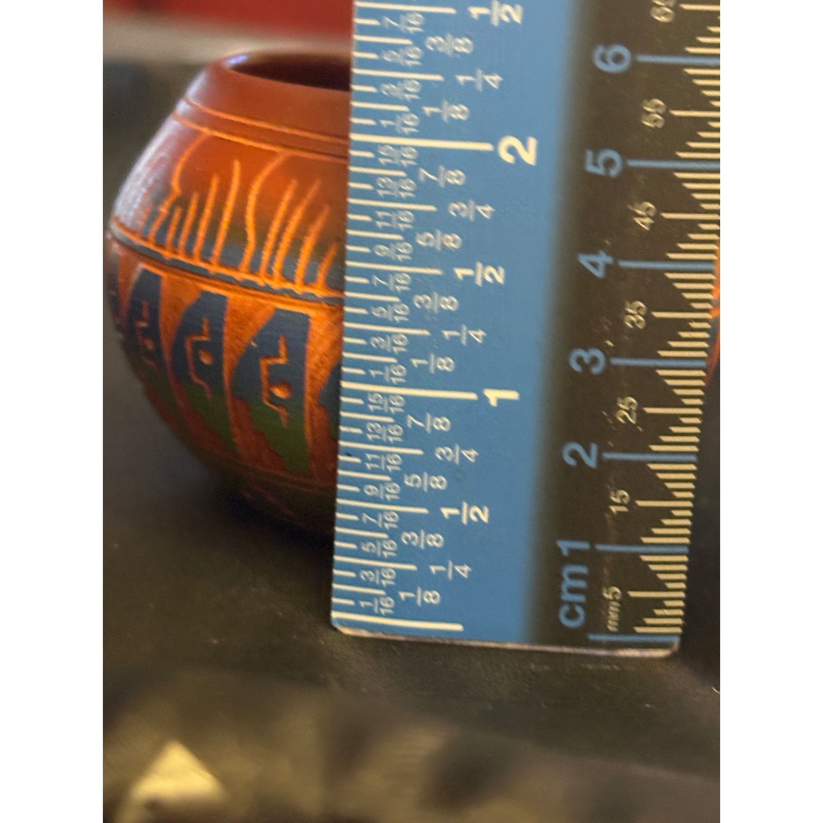 Other Vintage Miniature Handcrafted Navajo Pottery Bowl Signed Size 22" - 7 Thumbnail