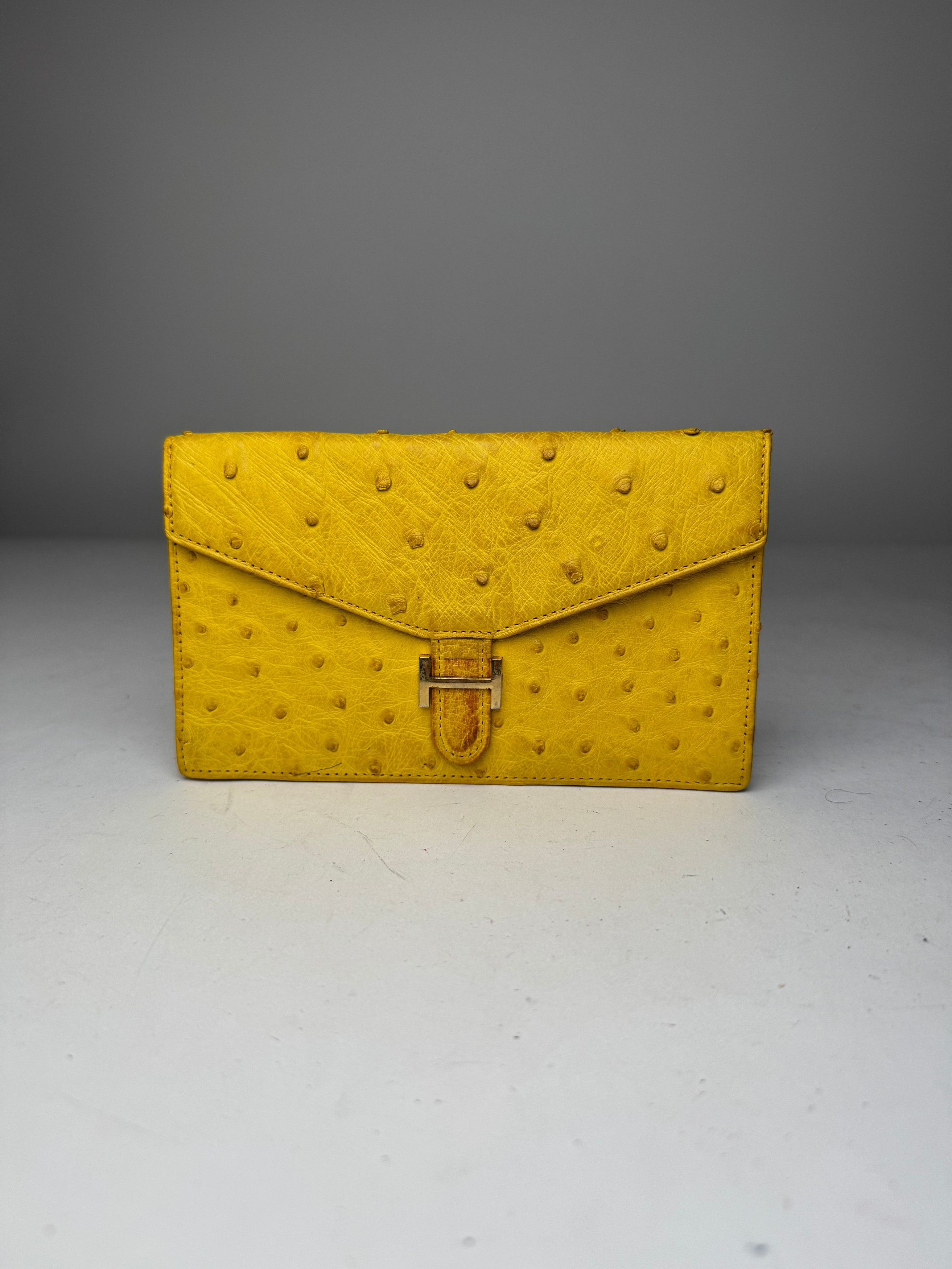 Other Vintage Ostrich Leather Wallet Yellow Size ONE SIZE - 1 Thumbnail