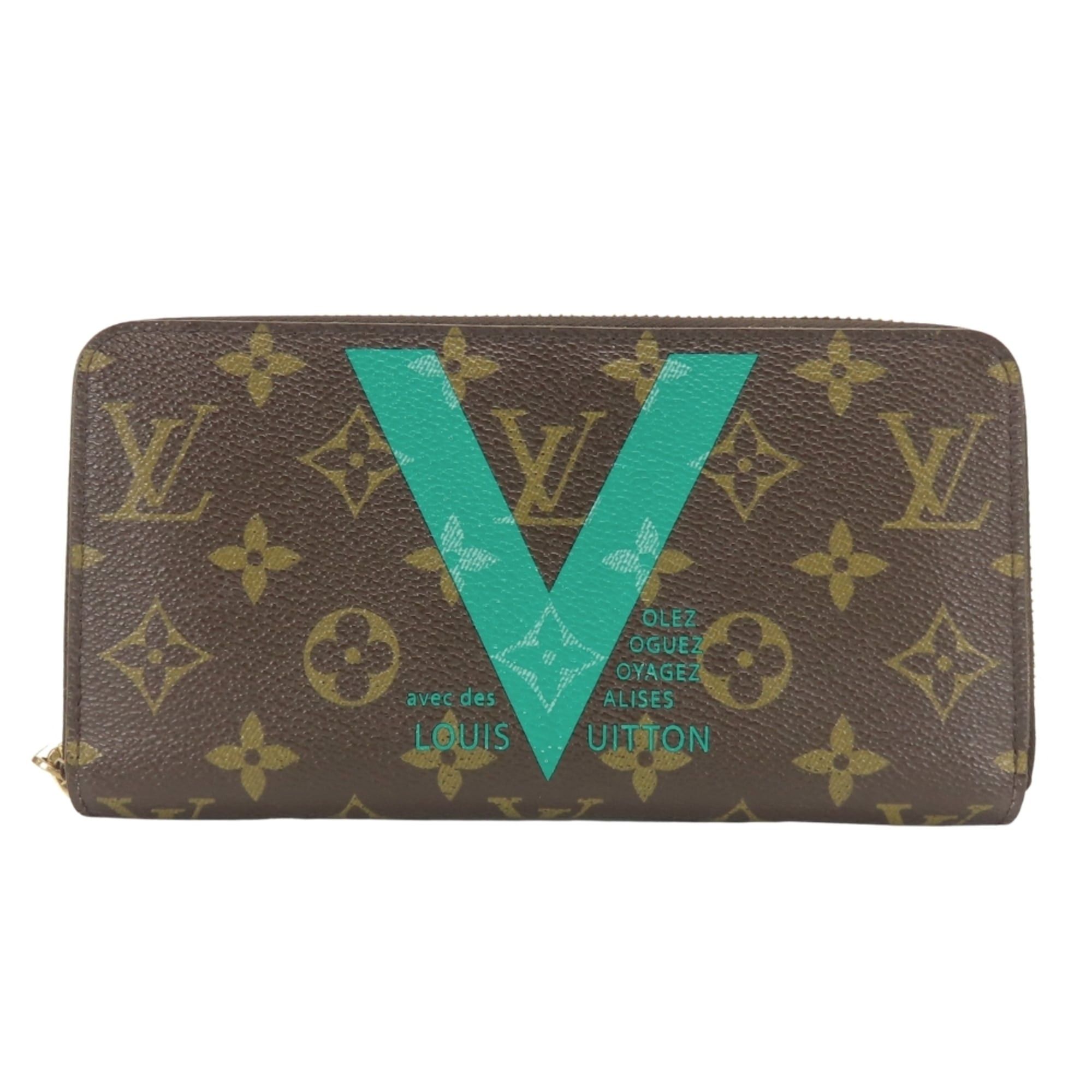 Louis Vuitton Louis Vuitton Zippy Wallet M60928 Monogram Turquoise Brown V-line Long for Women LOUIS VUITTON Size ONE SIZE - 1 Thumbnail