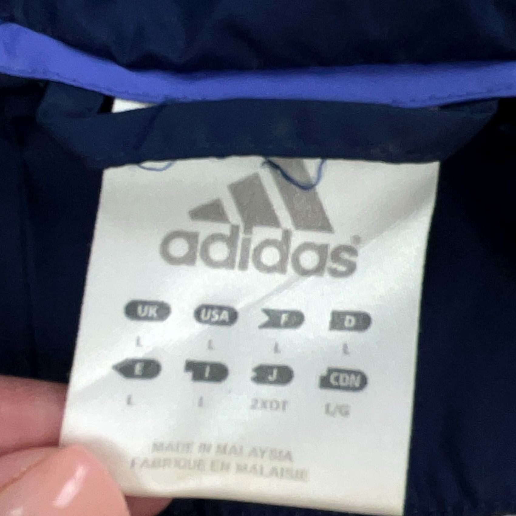 Adidas Adidas Jacket Women Large Blue Purple Windbreaker Track Suit Warm Up Lined VTG Size L / US 10 / IT 46 - 5 Thumbnail