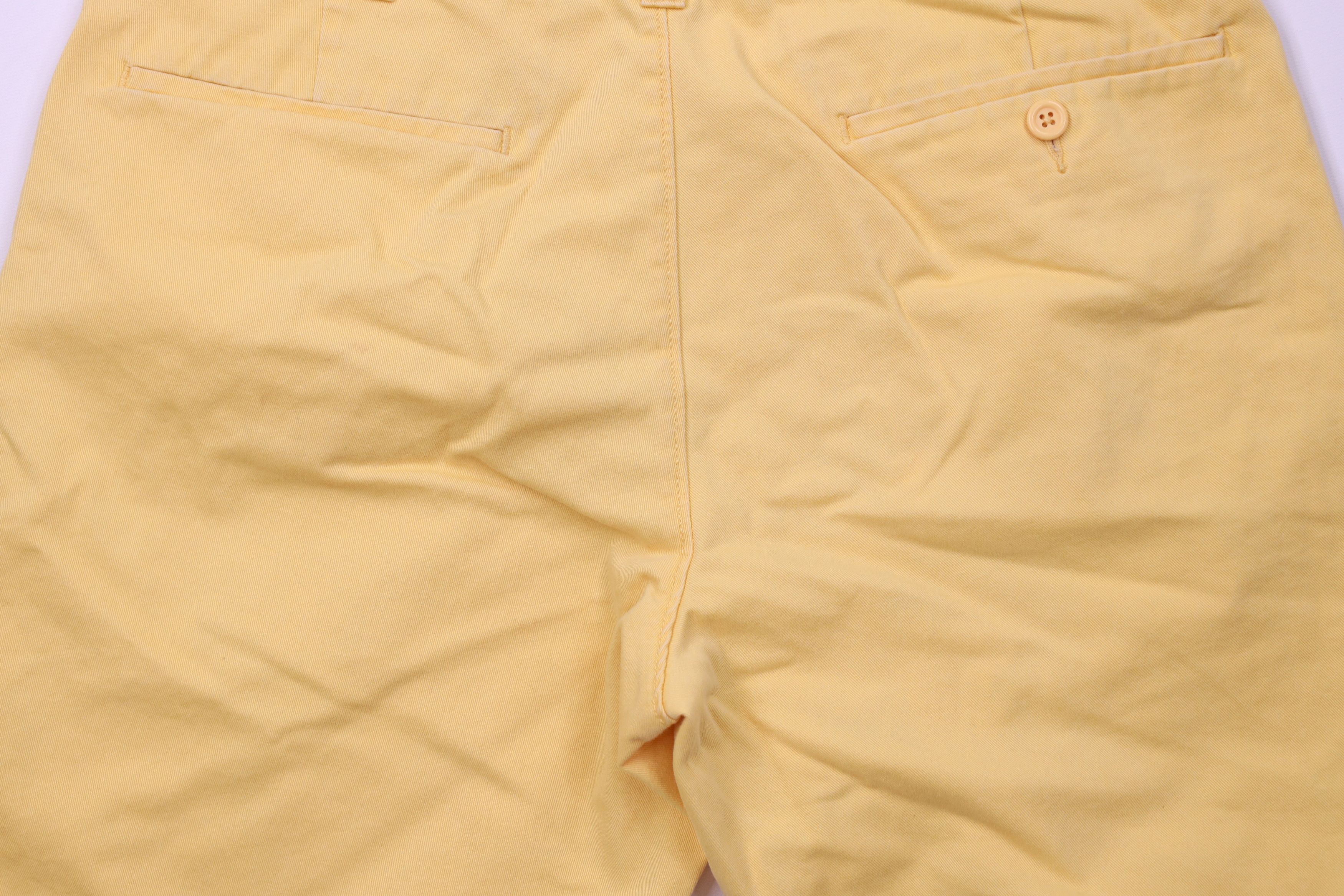J.Crew Vintage 90s Y2K J Crew Above Knee Chino Shorts Yellow Cotton Size US 32 / EU 48 - 10 Thumbnail