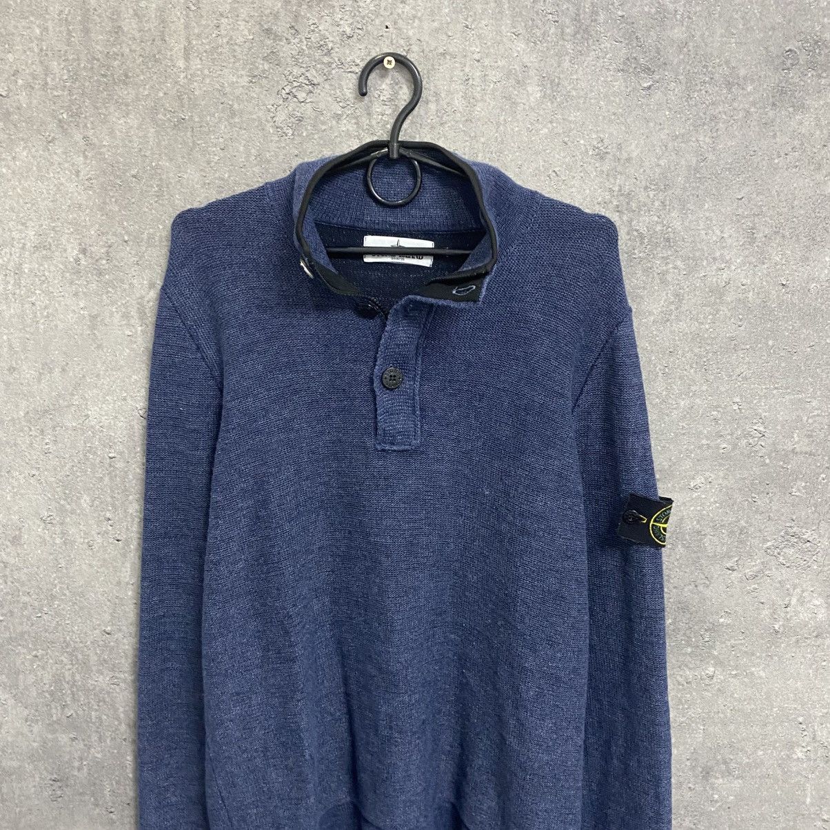 Stone Island Vintage Stone Island Half Zip 1/3 Button Up Zip Hoodie Size US L / EU 52-54 / 3 - 4 Thumbnail