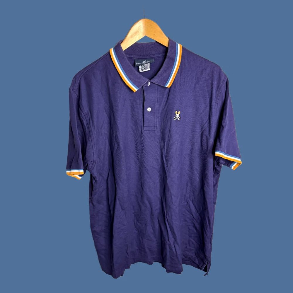 Psycho Bunny Psycho Bunny Polo Shirt Short Sleeve Men 8 100% Cotton Purple Solid Embroidered Logo Button-Down Collar Casual/Business Activewear Men Size US M / EU 48-50 / 2 - 1 Thumbnail