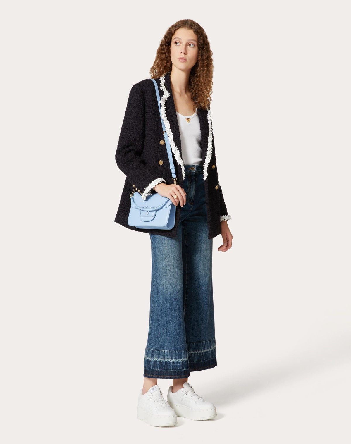 Valentino o1s1wg110525 Washed Denim Jeans in Blue Size 24" / US 00 / IT 34 - 3 Thumbnail