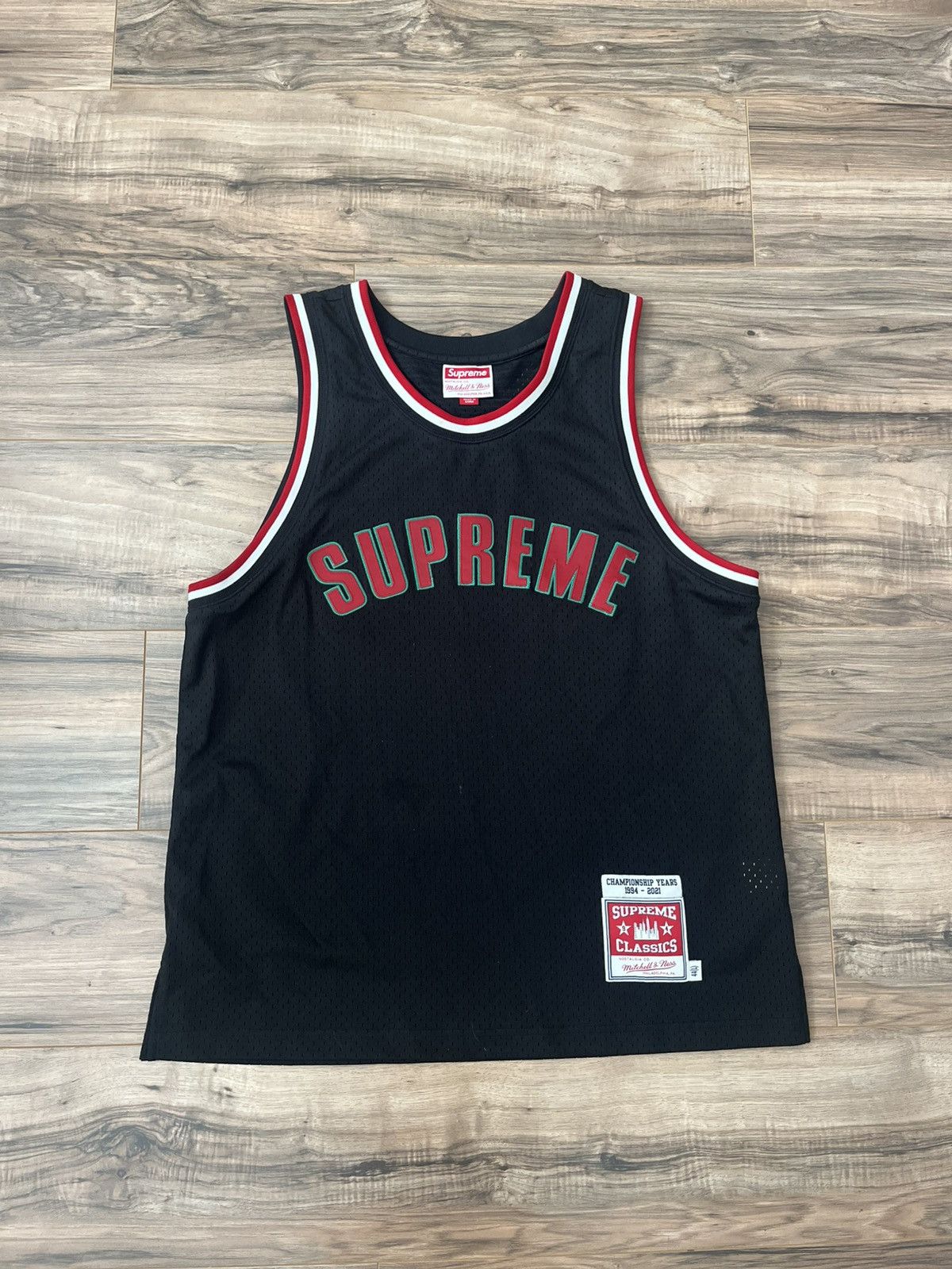 Mitchell & Ness × Supreme Supreme Mitchell & Ness Basketball Jersey Size US L / EU 52-54 / 3 - 1 Thumbnail
