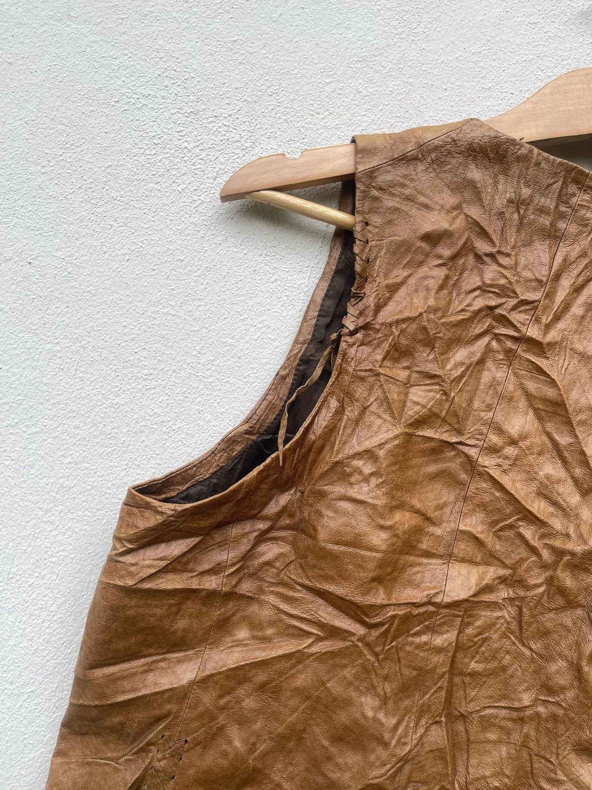 If Six Was Nine × Japanese Brand × Le Grande Bleu (L.G.B.) GOA Deconstructed Leather Vest Jacket Size US M / EU 48-50 / 2 - 16 Thumbnail