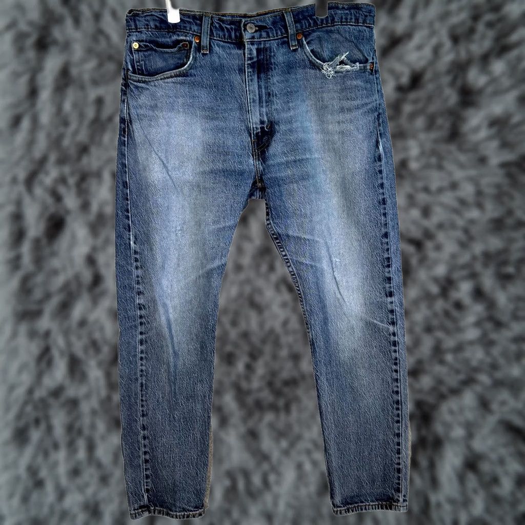 Levi's Levi's 514 Jeans Mens 36X30 Blue Denim 5-Pocket Straight Zip Fly Button Closure Classic Casual Modern Outdoor Mens Jeans 514 Size US 36 / EU 52 - 1 Thumbnail