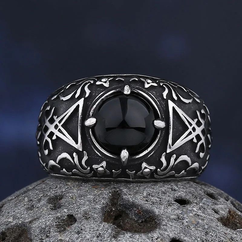 Vintage Lucifer Rock Ring Size ONE SIZE - 7 Thumbnail