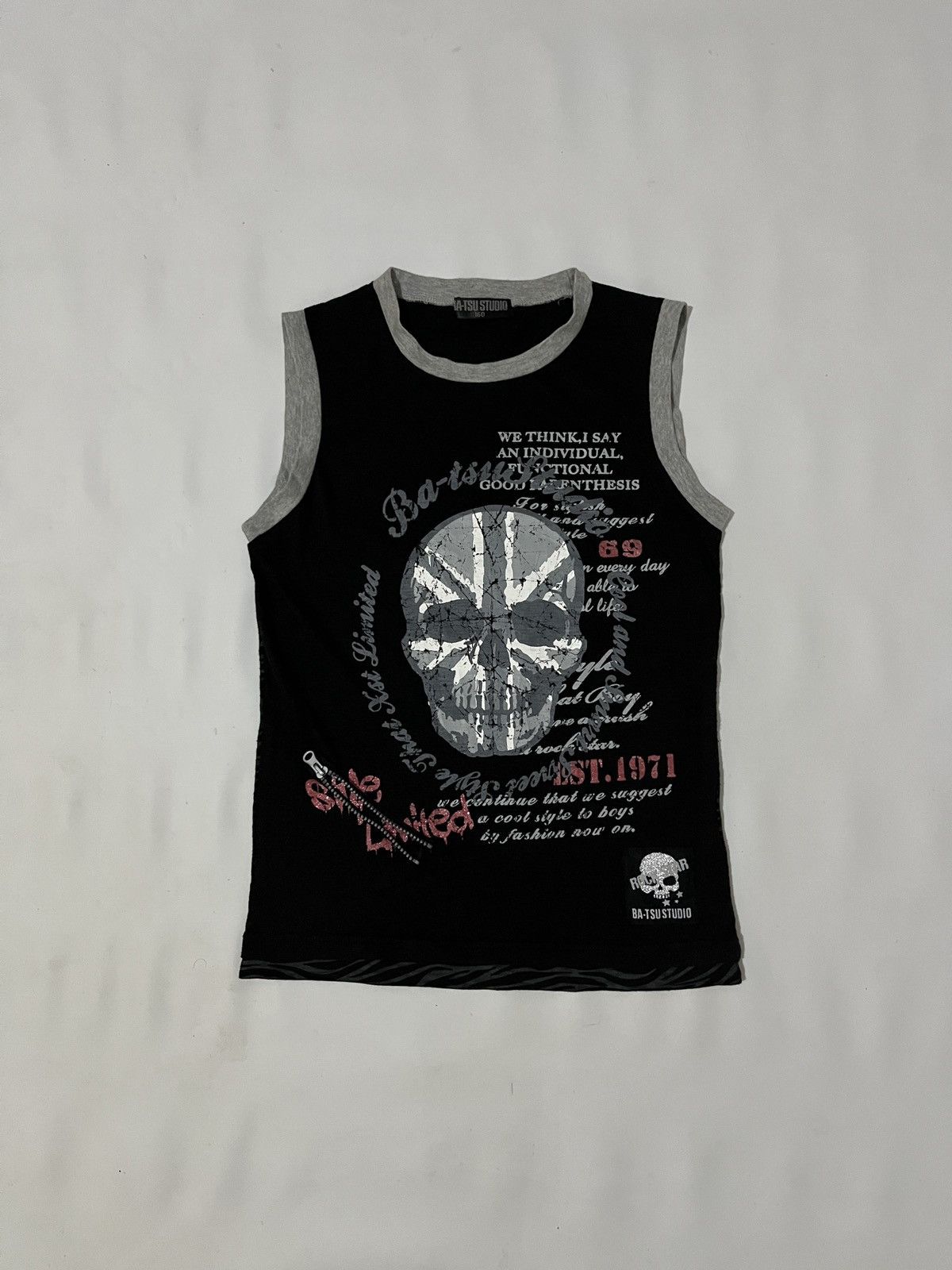 Hysteric Glamour Y2k Ba-tsu studio poem skull camo sleeveles t shirt Size US M / EU 48-50 / 2 - 1 Thumbnail