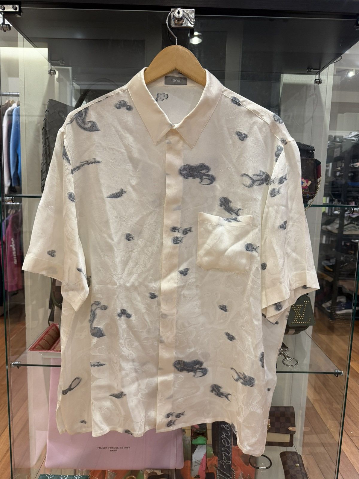 Dior Dior Silk Embroidered Button Up Shirt Size US XS / EU 42 / 0 - 1 Thumbnail