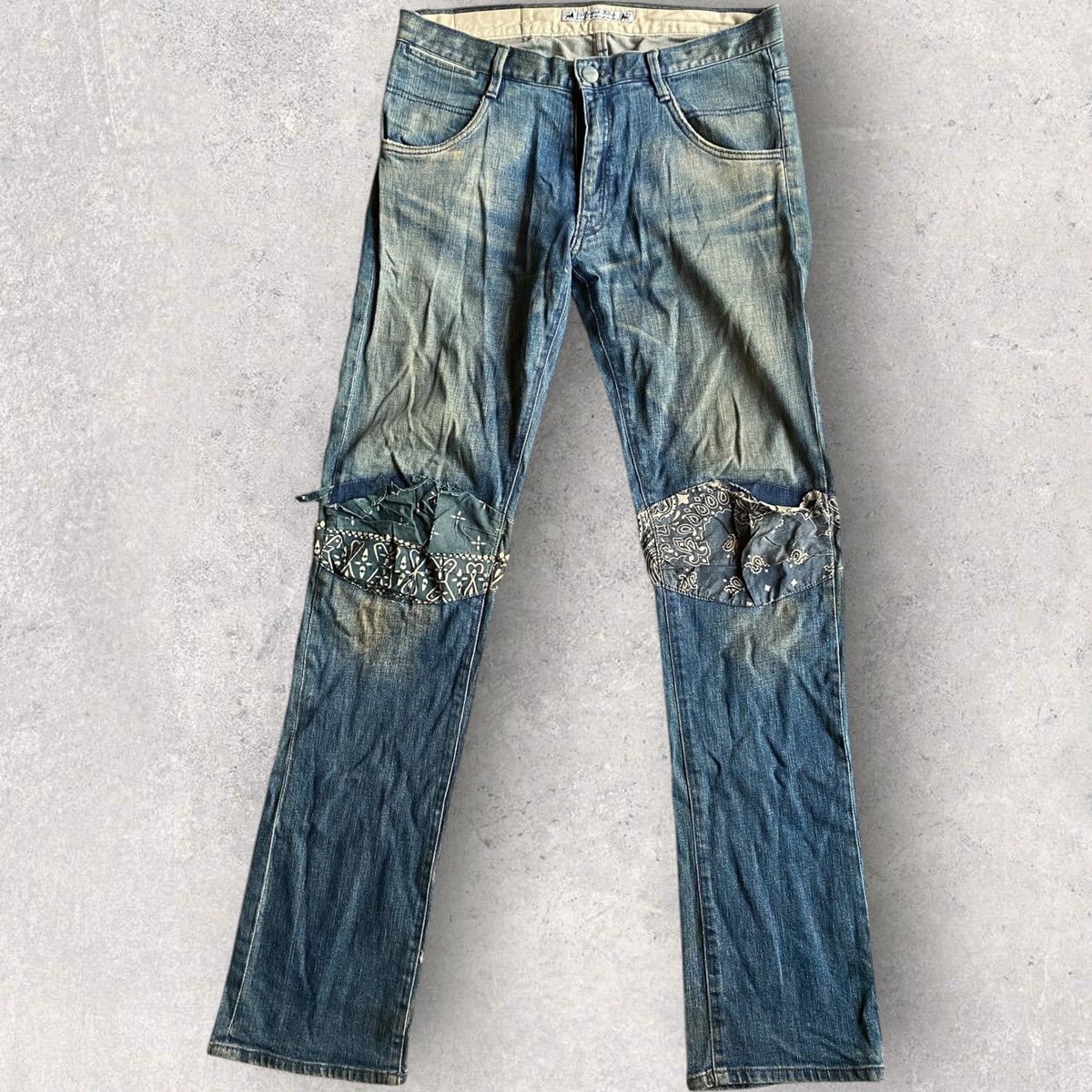 Sasquatchfabrix SS11 Bandana Biker Details Stretch Denim Size US 32 / EU 48 - 1 Thumbnail