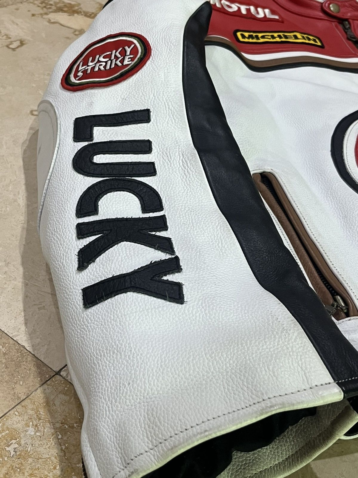 Vintage Lucky Strike SCHWANTZ Leather Racing Jacket