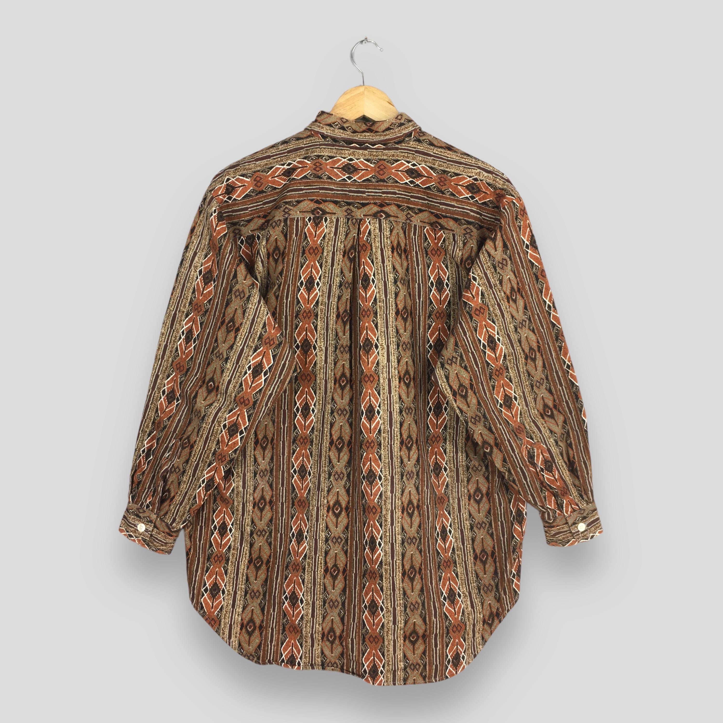 Flannel × Tribal Streetwear Vintage Baffy Abstract Tribal Aztec Pattern Shirt XLarge Size US XL / EU 56 / 4 - 7 Thumbnail