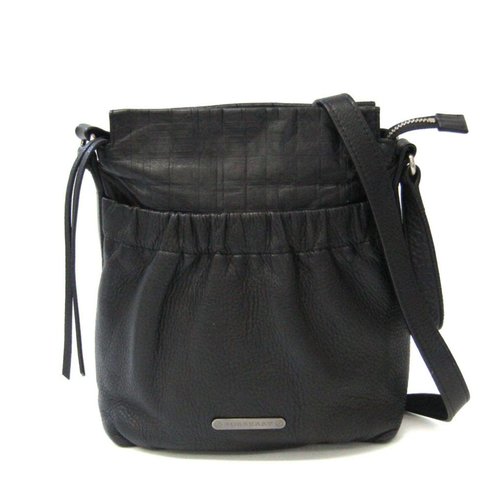 Burberry Black Leather Shoulder Bag (Pre-Owned) Size ONE SIZE - 1 Thumbnail