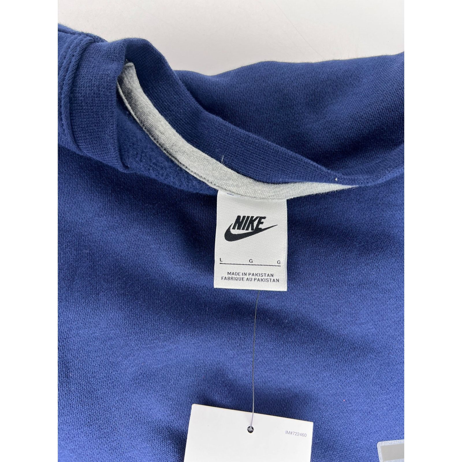 Nike Nike Solo Swoosh Sweatshirt Blue Brushed Fleece Crewneck Size US L / EU 52-54 / 3 - 5 Thumbnail