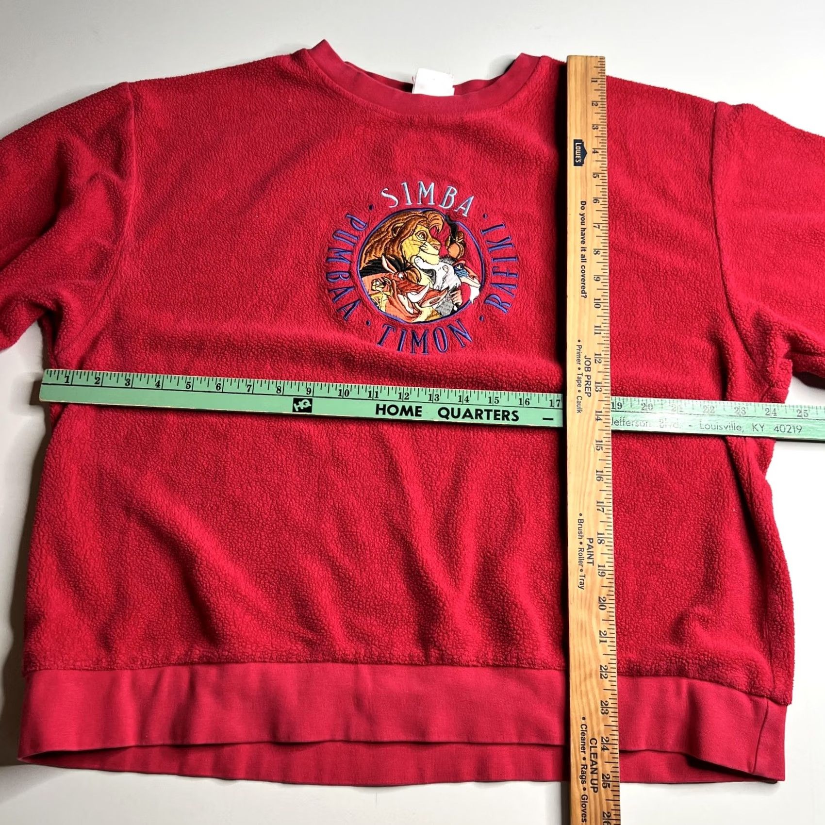 Disney VINTAGE The Disney Store Sweatshirt Mens L/XL Red Fleece Lion King Simba 90s Size US M / EU 48-50 / 2 - 5 Thumbnail