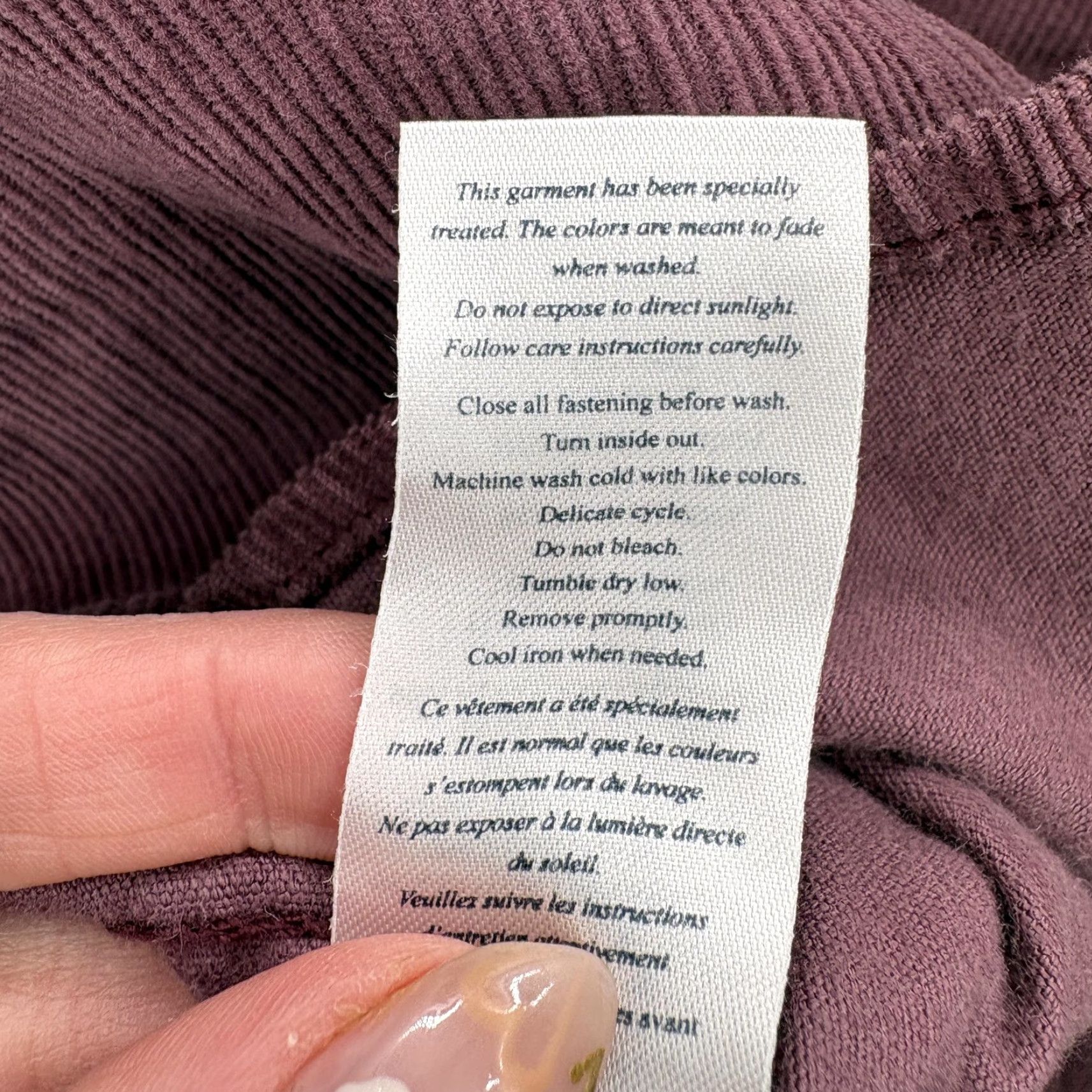 Faherty VINTAGE Faherty Stretch Cord Western Shirt Womens Small Catawba Grape Corduroy Cowboy Size S / US 4 / IT 40 - 5 Thumbnail