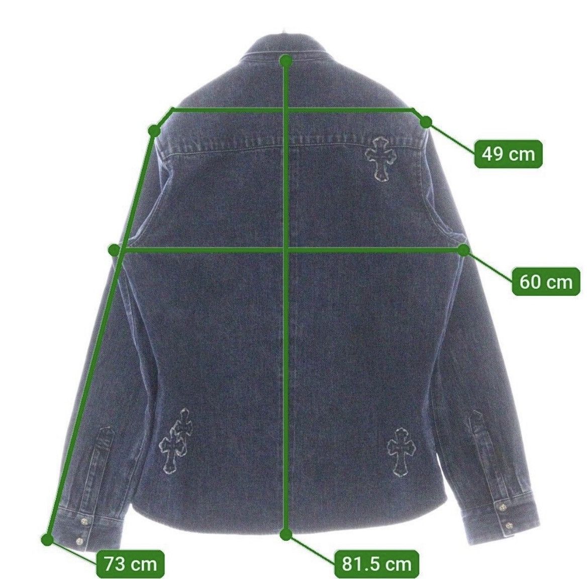 Chrome Hearts Chrome Hearts Looseend Denim Cross Patch Shirt Size US XL / EU 56 / 4 - 9 Thumbnail