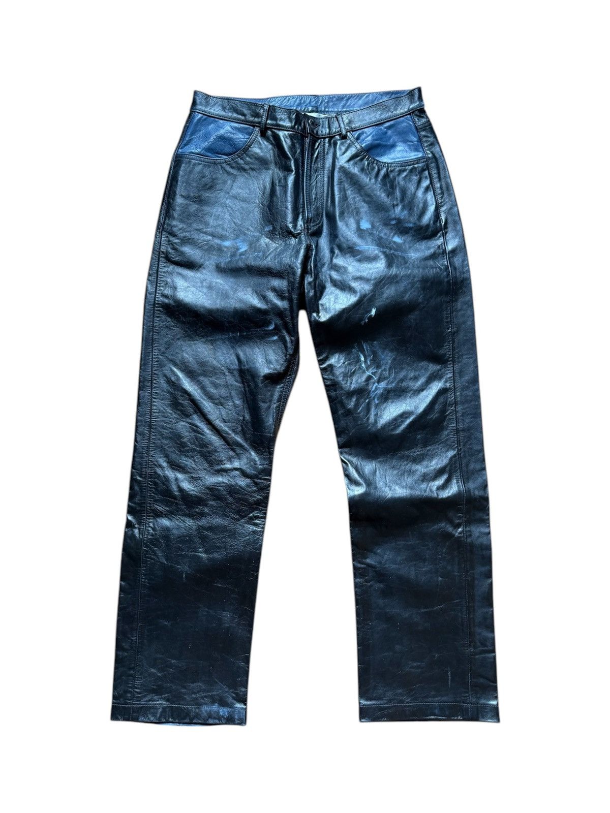 Our Legacy 1 of 1 Two Tone Splattered Leather Workshop Trousers Size US 32 / EU 48 - 1 Thumbnail