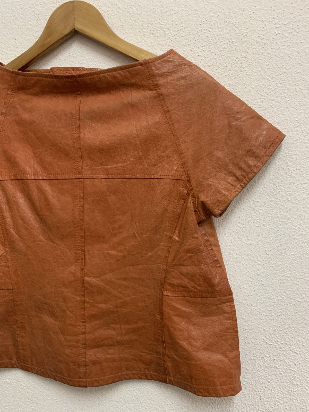 Yohji Yamamoto WXYZ Workshop By Yohji Yamamoto Cow Hide Leather Shirt Size S / US 4 / IT 40 - 3 Thumbnail
