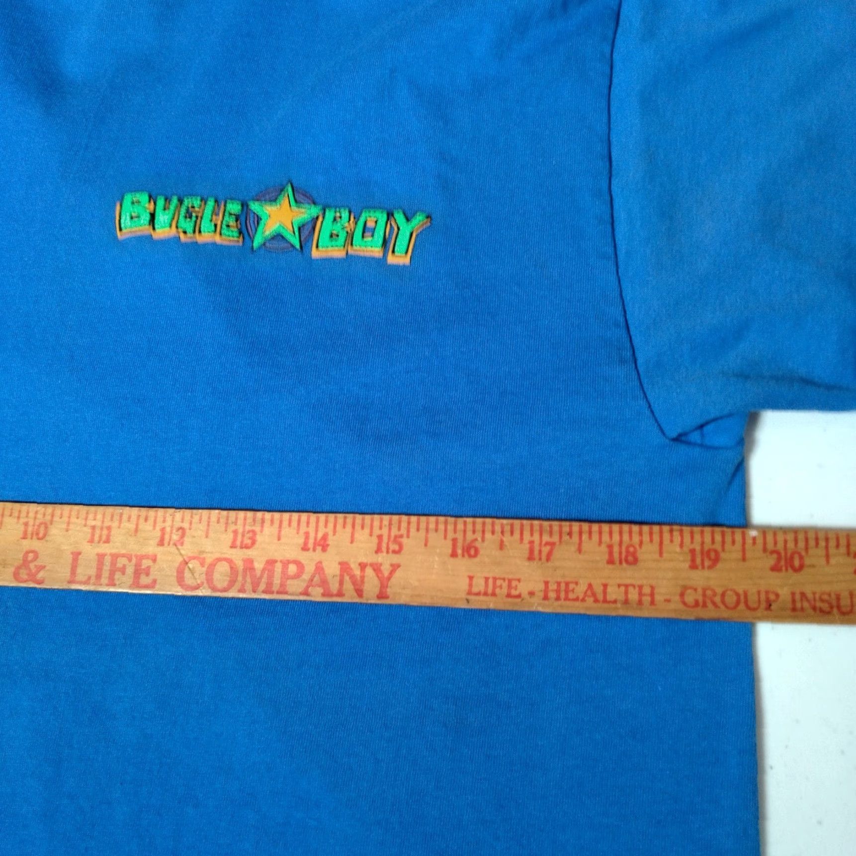Bugle Boy VINTAGE Bugle Boy T-Shirt Mens Small Blue Cotton Blend Short Sleeve Crew Neck 90s Neon Graphic Skate Surf Size US S / EU 44-46 / 1 - 5 Thumbnail