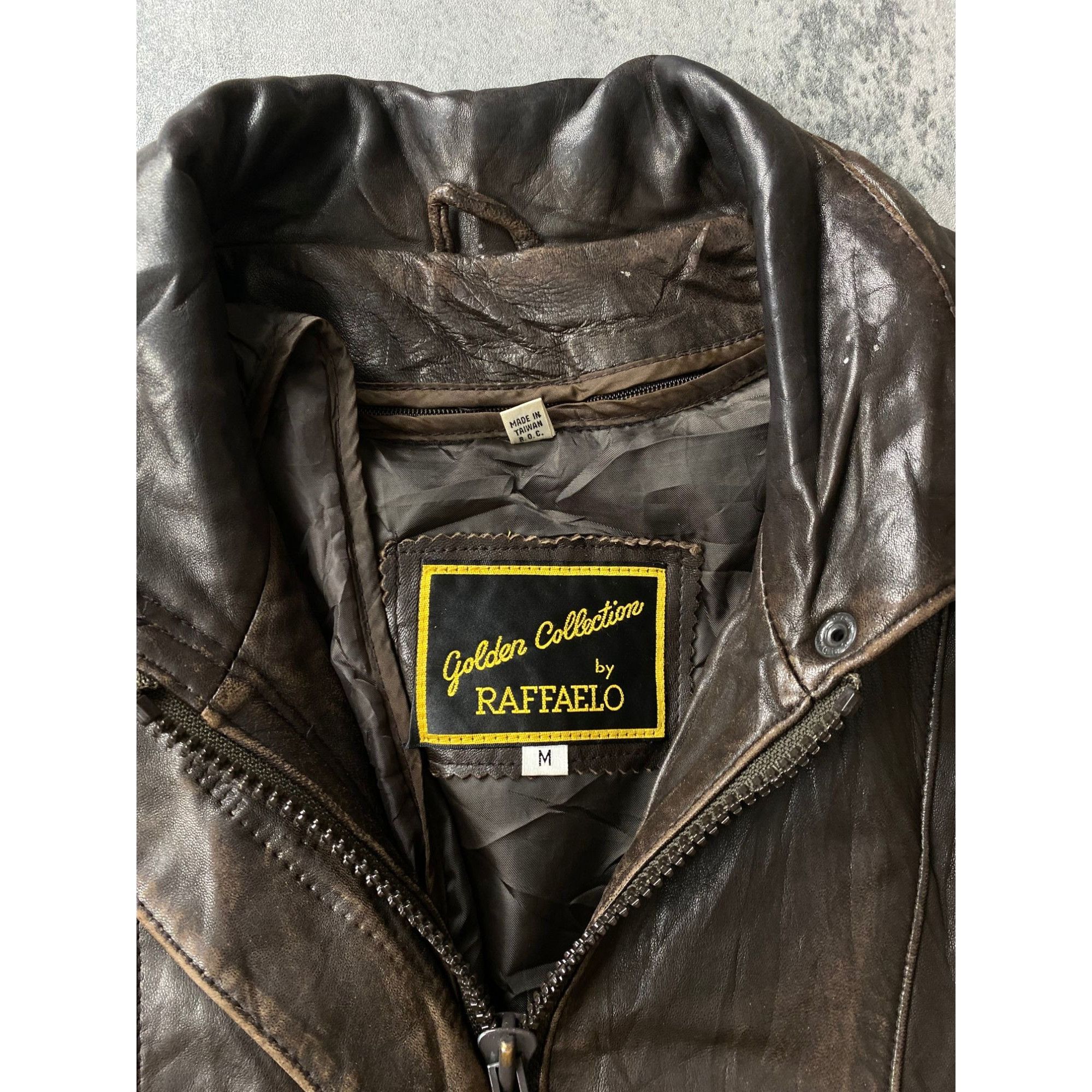 Vintage Vintage Raffaelo Jacket Brown Leather Coat Size US M / EU 48-50 / 2 - 3 Thumbnail