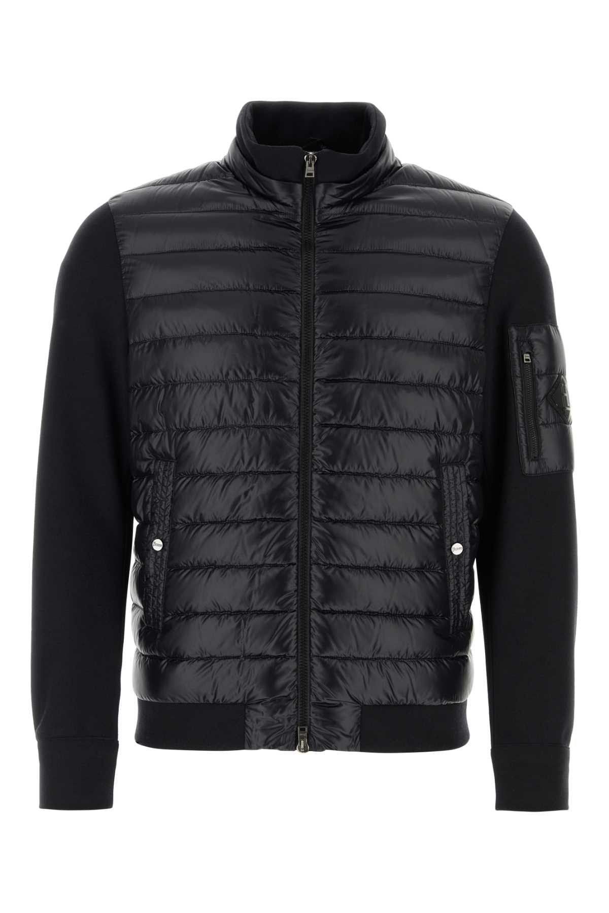 image of Herno Black Nylon Down Jacket, Men's (Size Small)