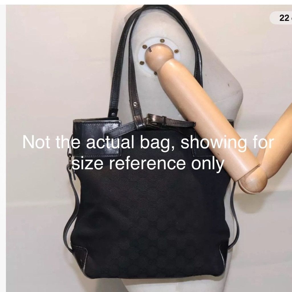Gucci Gucci Black GG Mono Belted Bag Bucket Tote, Silver Hardware Size ONE SIZE - 13 Thumbnail