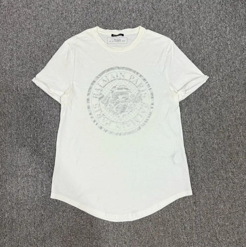 Balmain Balmain White Cotton Men's T-Shirt 0089 Size US L / EU 52-54 / 3 - 1 Thumbnail
