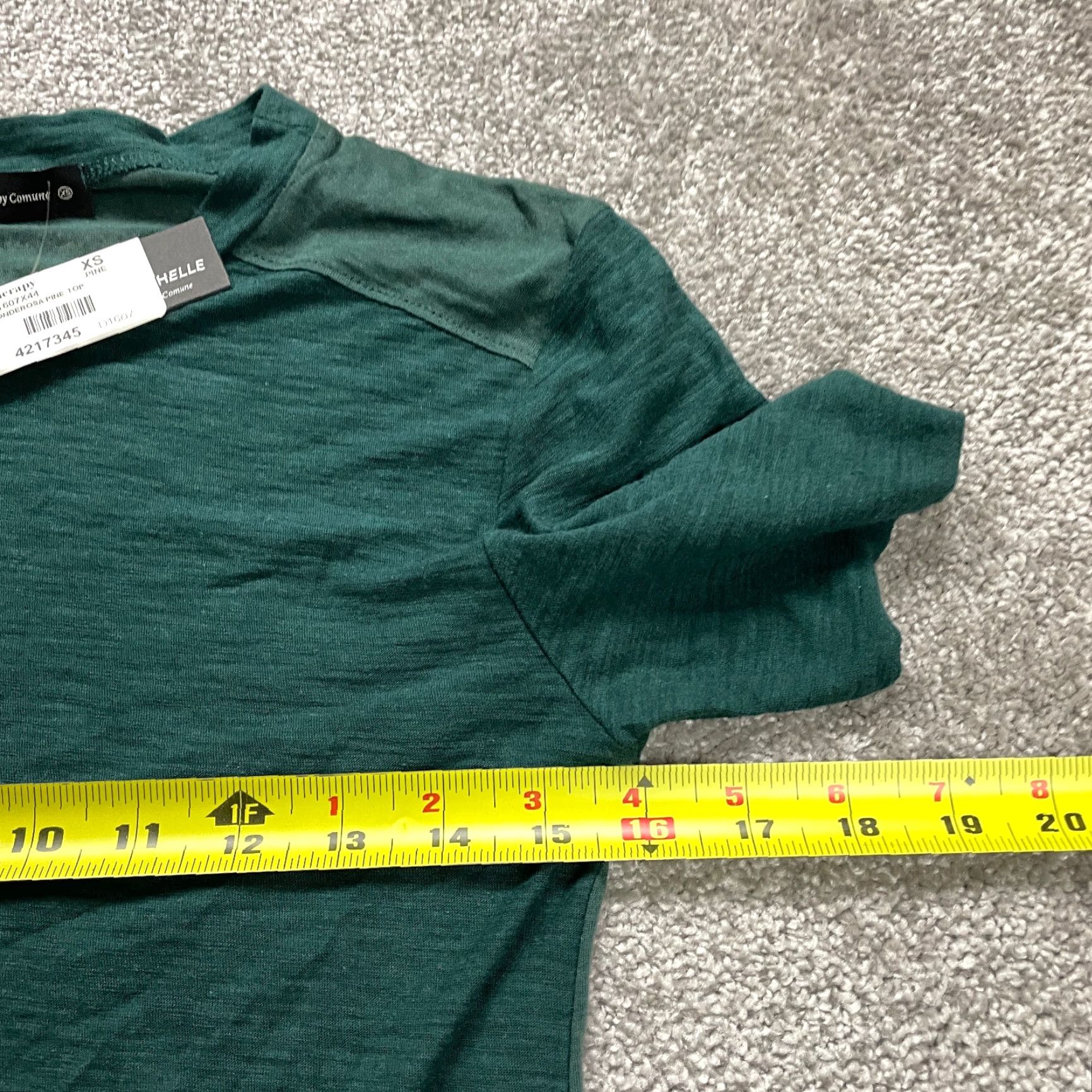Vintage Michelle by Commune T-Shirt Womens XS Green Tunic Relaxed Fit New NWT Size XS / US 0-2 / IT 36-38 - 7 Thumbnail