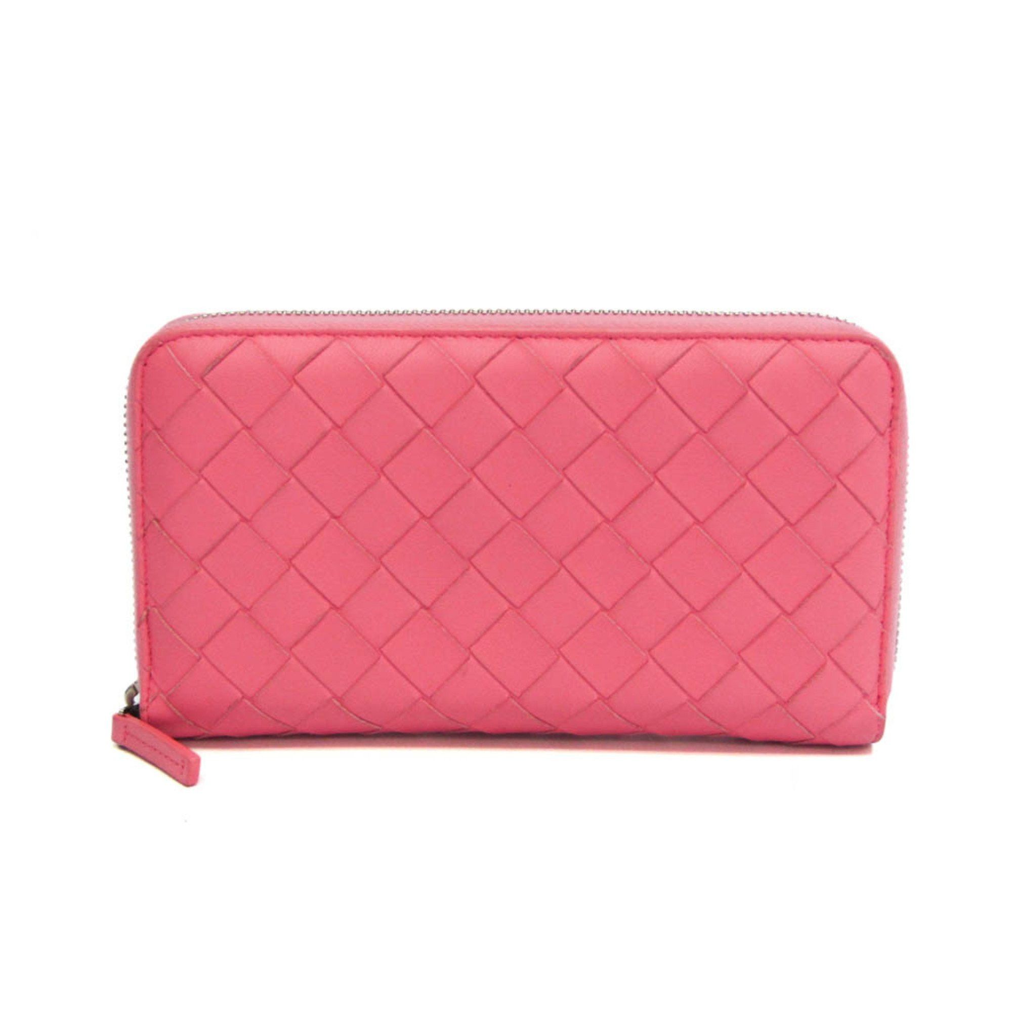 Intrecciato Pink Leather Wallet (Pre-Owned)
